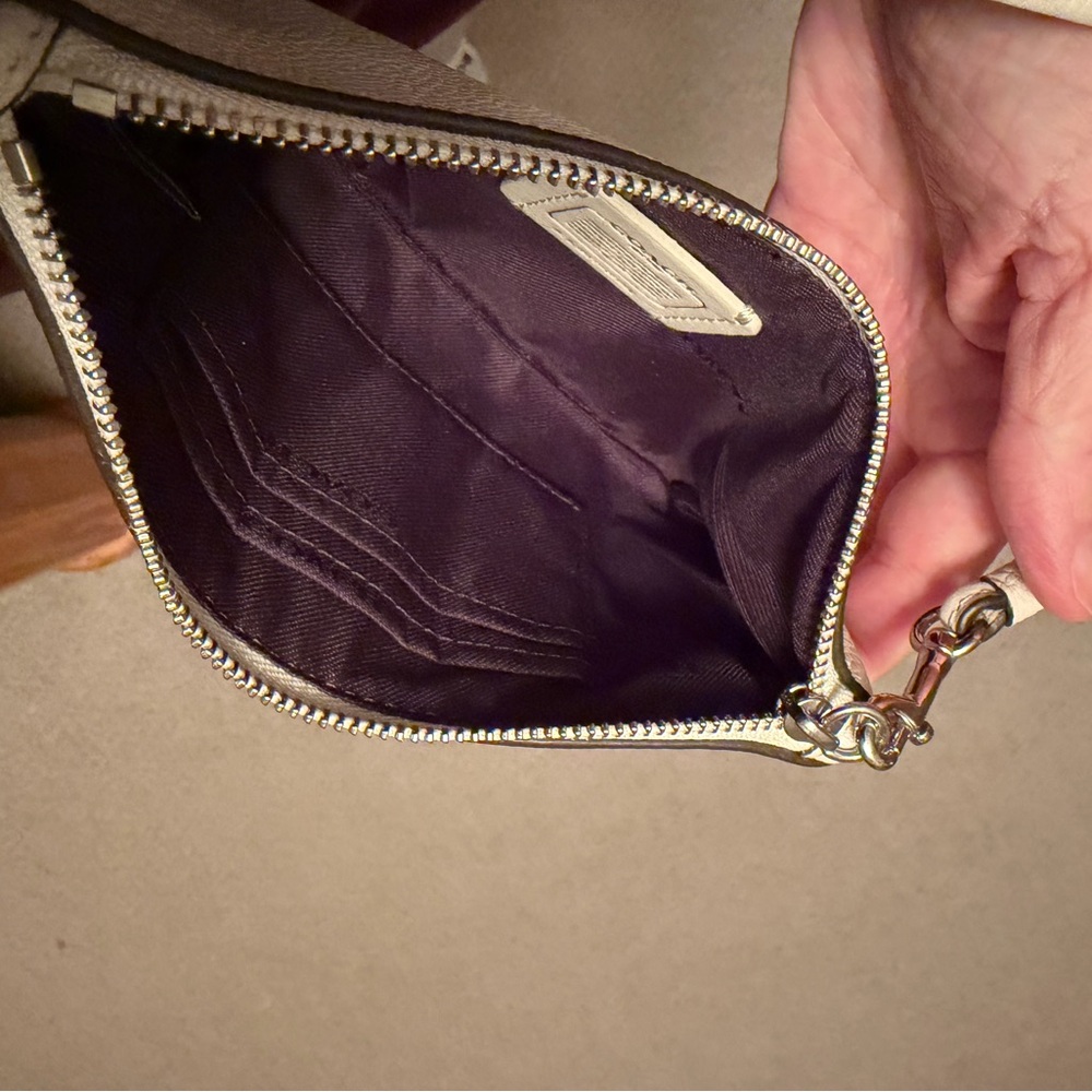 Coach Cream Studded Wristlet - Picture 8 of 9